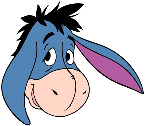 Eeyore Clip Art - Winnie The Pooh Eeyore Face (476x414)