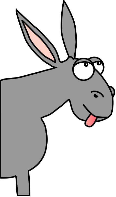 Free To Use Public Domain Donkey Clip Art - Tete D Ane Dessin (605x1024)
