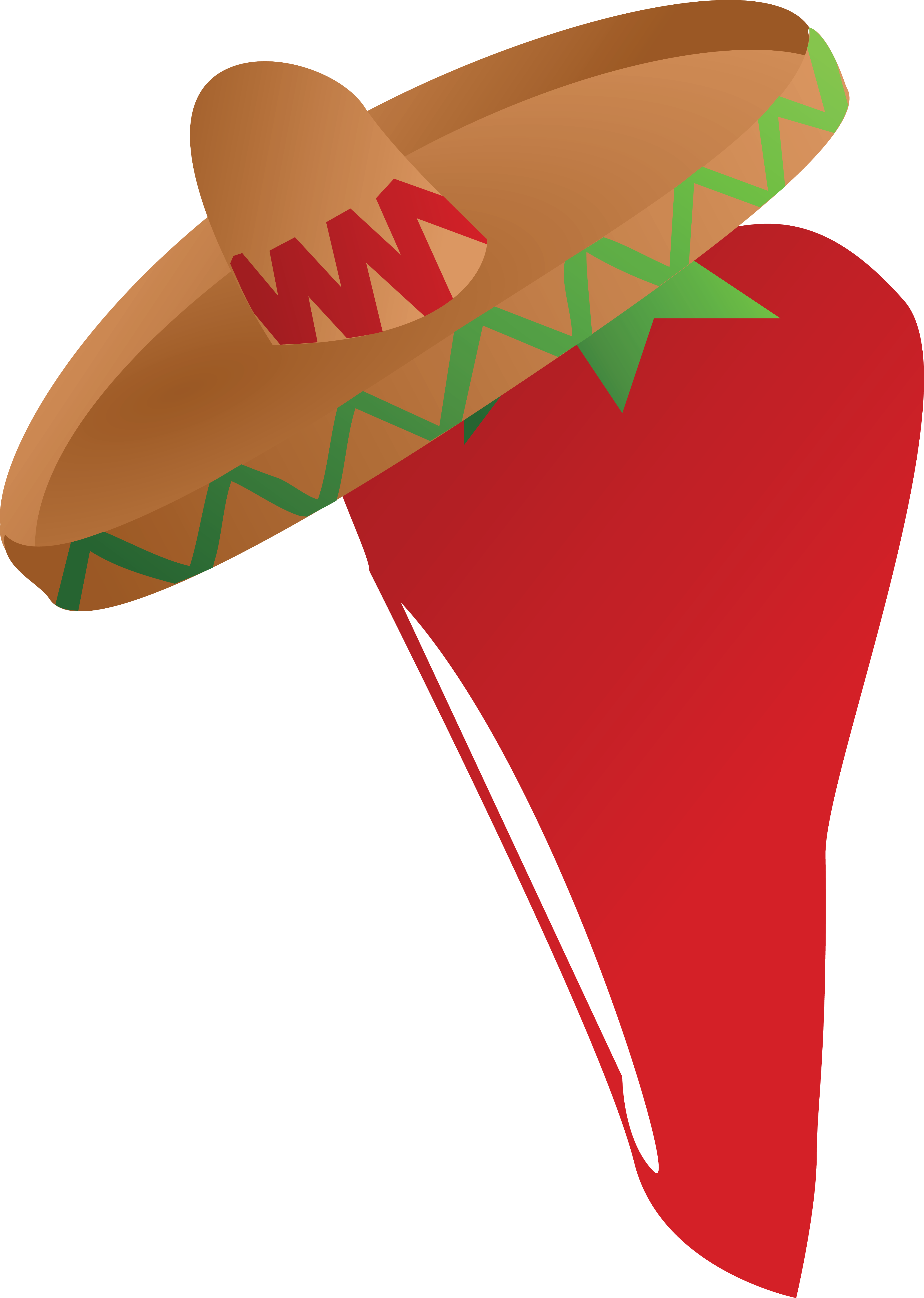 Free Clipart Of A Mexican Chili Pepper Wearing A Sombrero - Cinco De Mayo Clip Art (4000x5620)