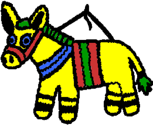 Then The Day Of His Birthday, Roberto Went To The Market - Pinata Clip Art (400x300)