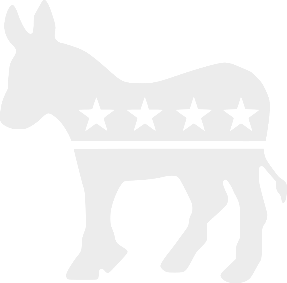 Svg Format - Democrat Donkey Png White (1000x989)