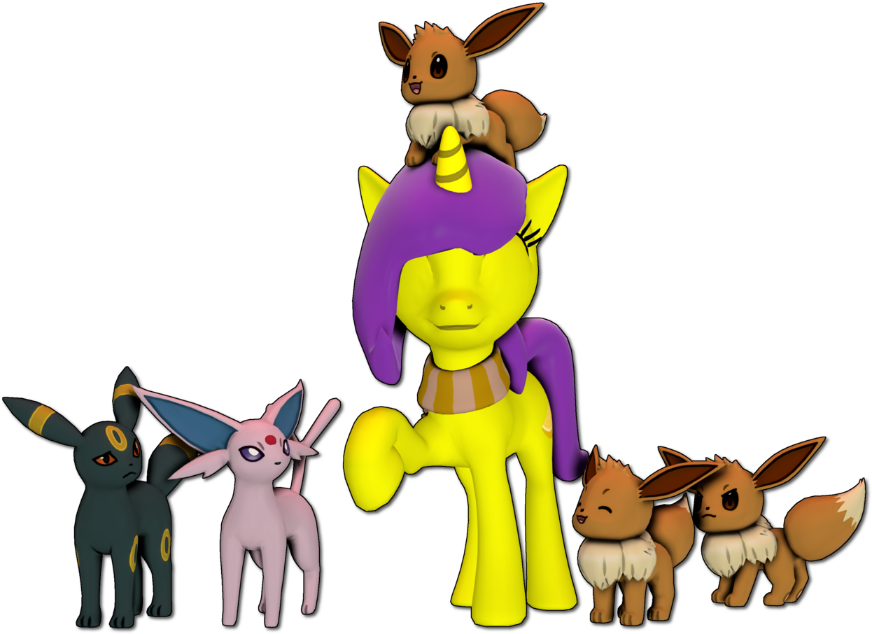 Goatcanon, Clothes, Crossover, Cute, Derpibooru Exclusive, - Umbreon (1280x912)
