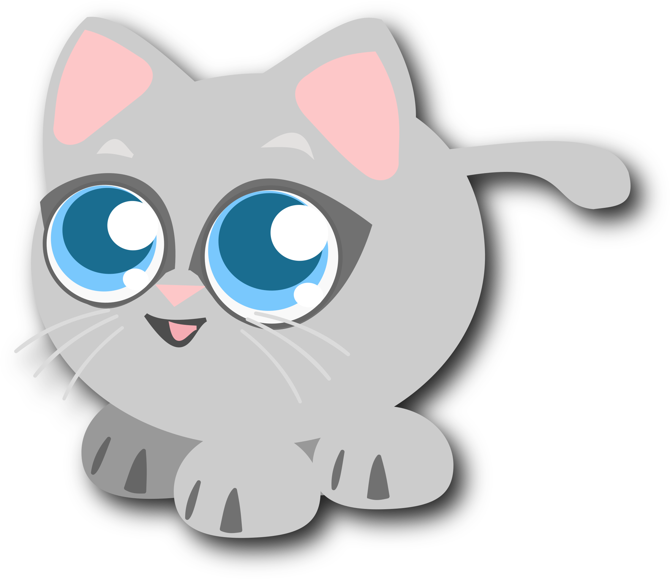 Big Image - Cute Baby Cats Clipart (2400x2060)