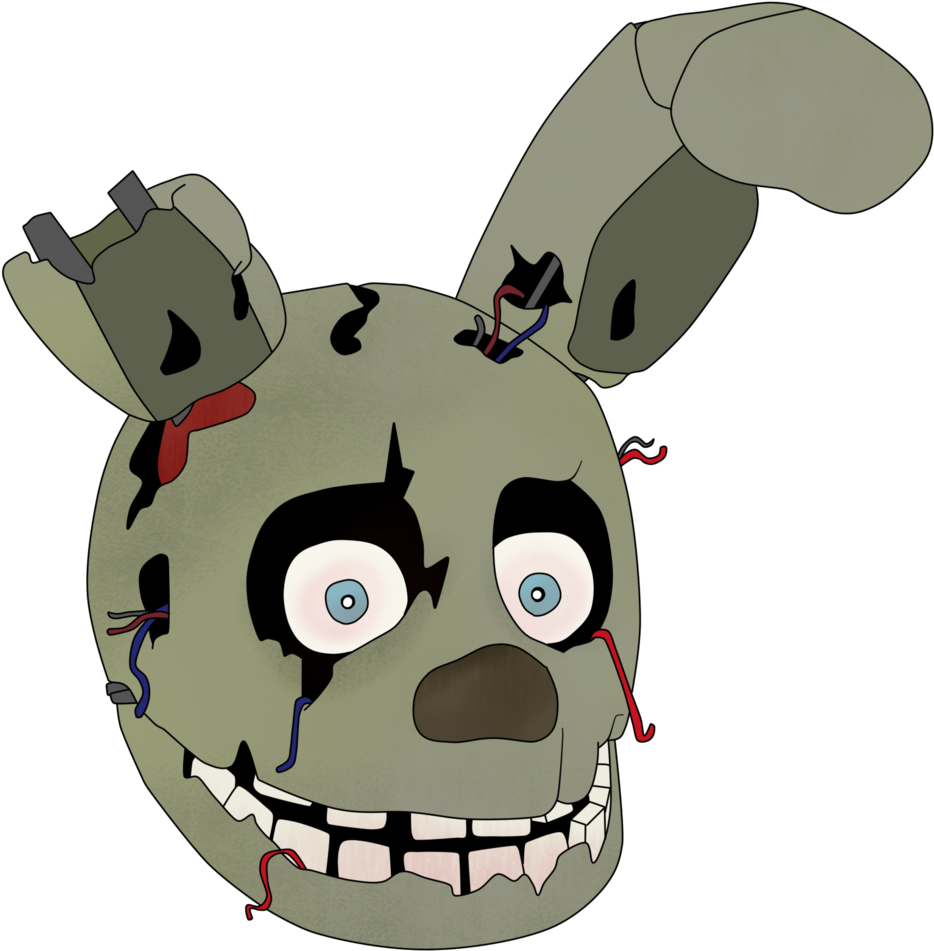 Just A Springtrap Head By Gamerboy123456 Just A Springtrap - Springtrap Head (1024x1021)