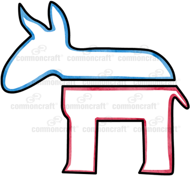 Us Democratic Party Donkey - Us Democratic Party Donkey (400x400)