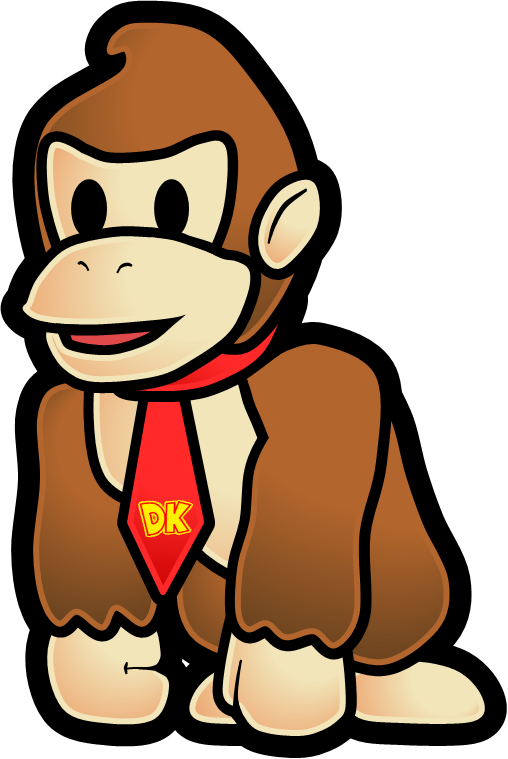 Paper Donkey Kong By Shykitty20 - New Super Paper Mario Maker (508x759)
