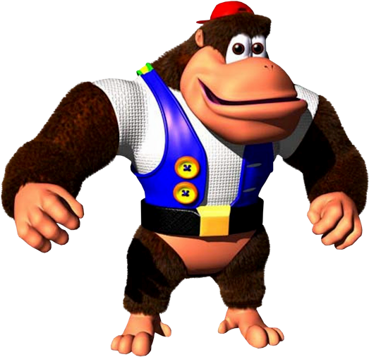 Chunky Kong Art - All Donkey Kong Characters (525x517)