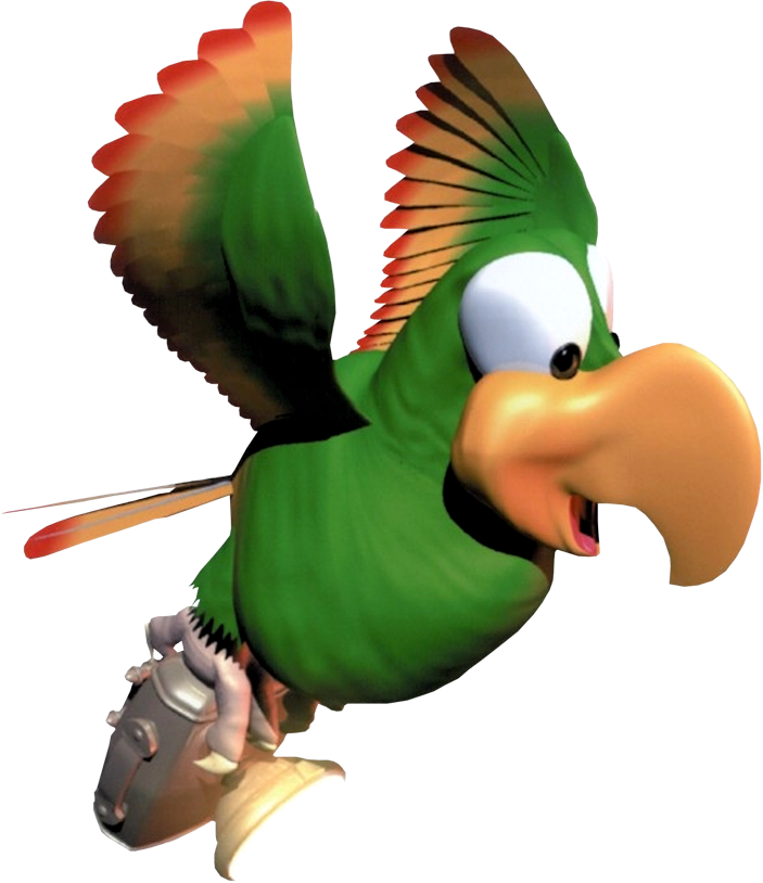 Squawks The Parrot - Donkey Kong Country Returns (703x814)