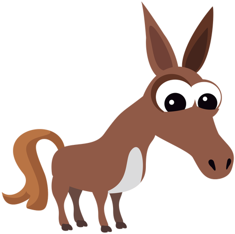 Donkey Clipart Transparent - Donkey Cartoon Png (512x512)