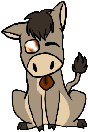 Commish Donkey Chibi By Nay Nay - Cartoon (512x513)