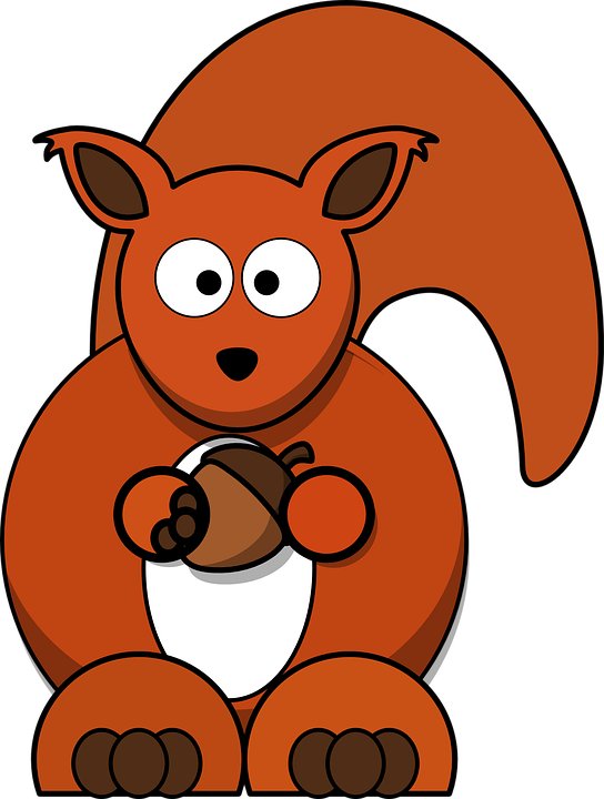 Squirrel Clipart Wild Life - Red Squirrel Clipart (544x720)