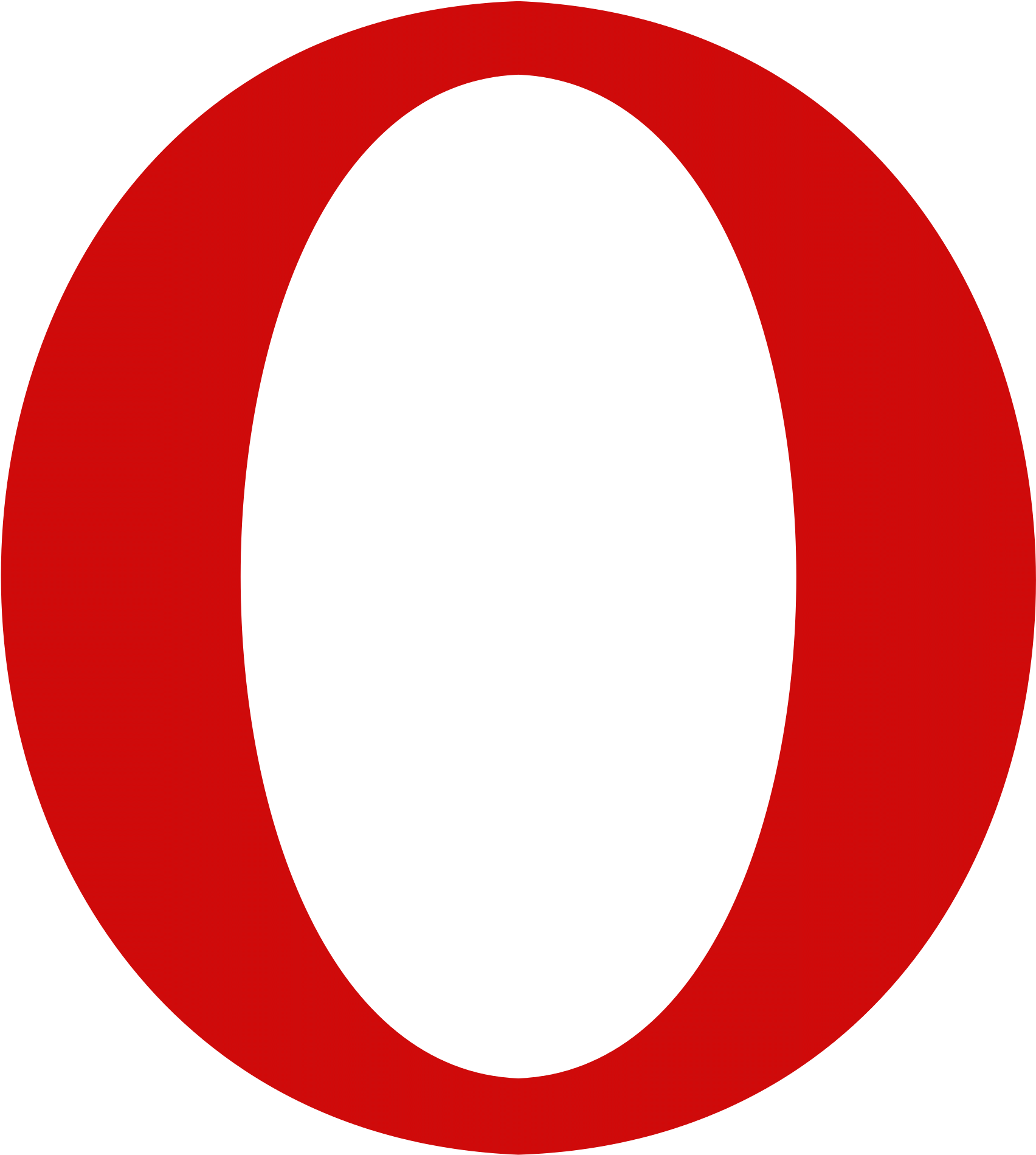 Free Vector Red Serif O Letter Clip Art - Letter O In Red (2000x2000)