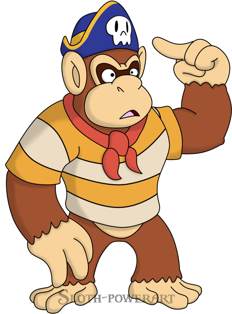 Pirate Donkey Kong By Sloth-power - Cartoon (800x1053)