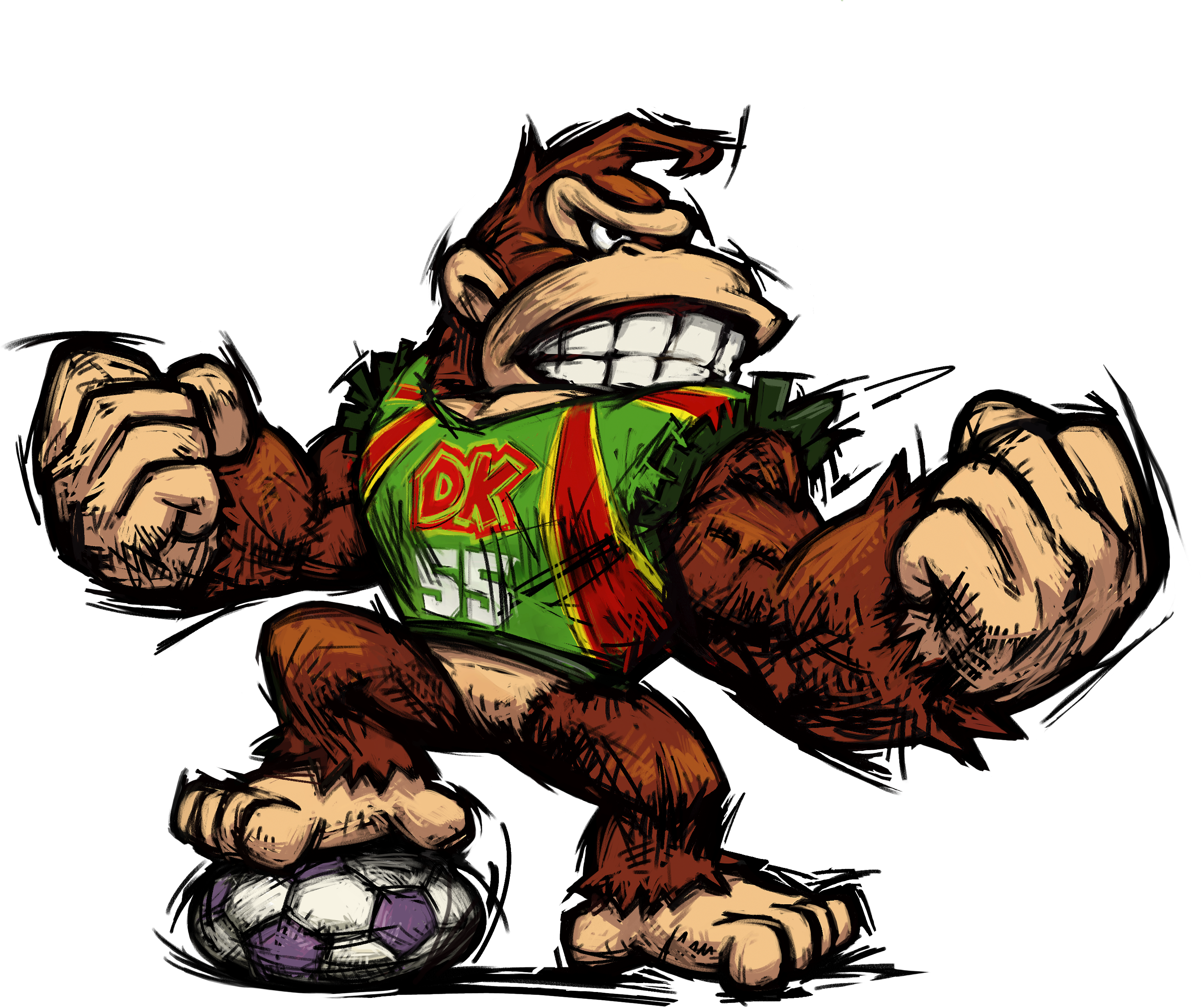 Mario Strikers Charged - Donkey Kong Mario Strikers (3084x2584)