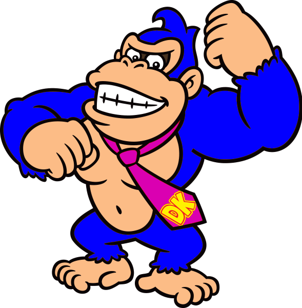 Blue Donkey Kong Artwork By Kingbilly97 - Donkey Kong En 2d (589x600)