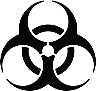 Nurse Symbol Clip Art - Biohazard Symbol (500x314)
