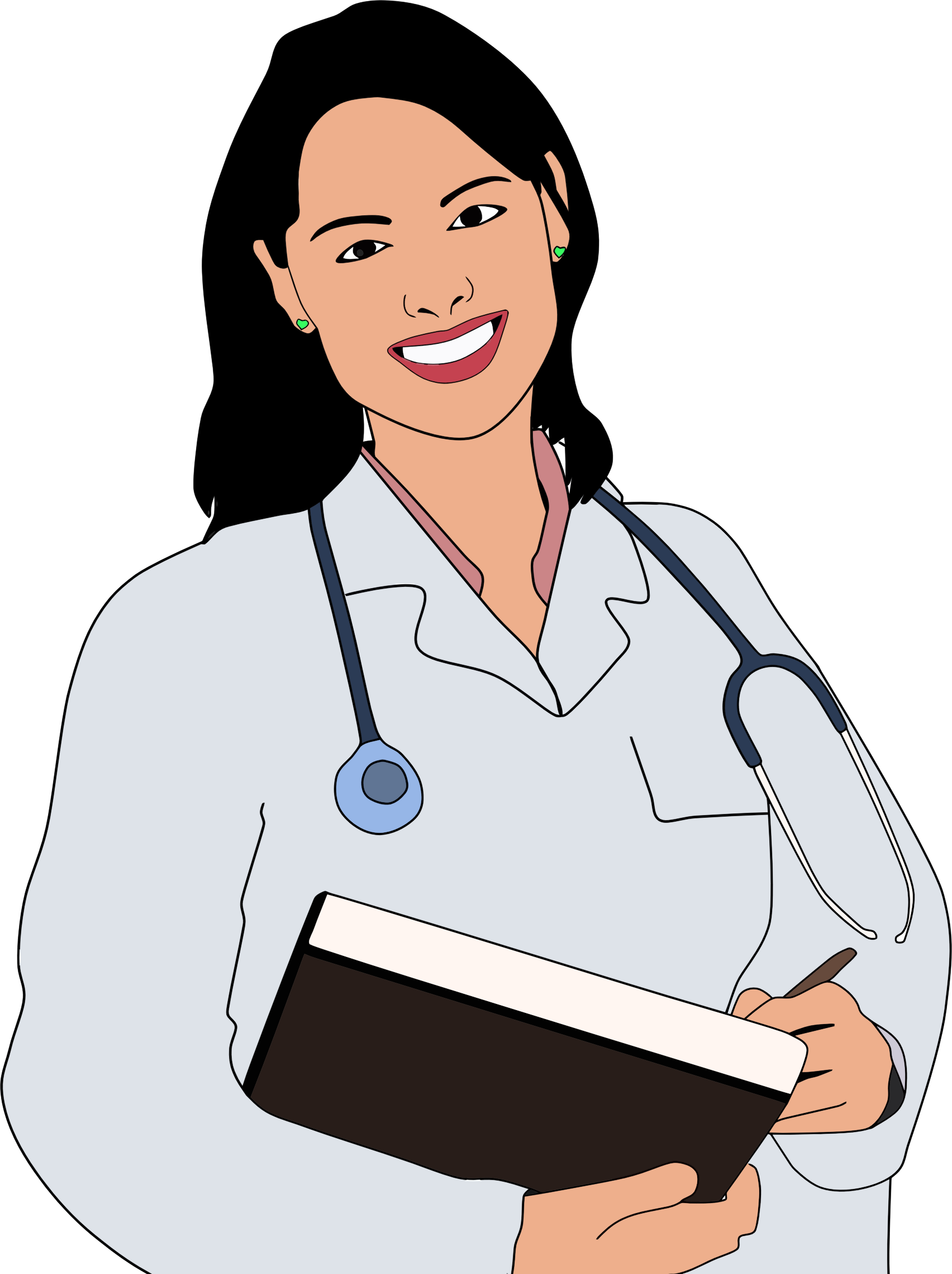 Doctor Clip Art Biezumd - Female Doctor Clip Art (1704x2279)