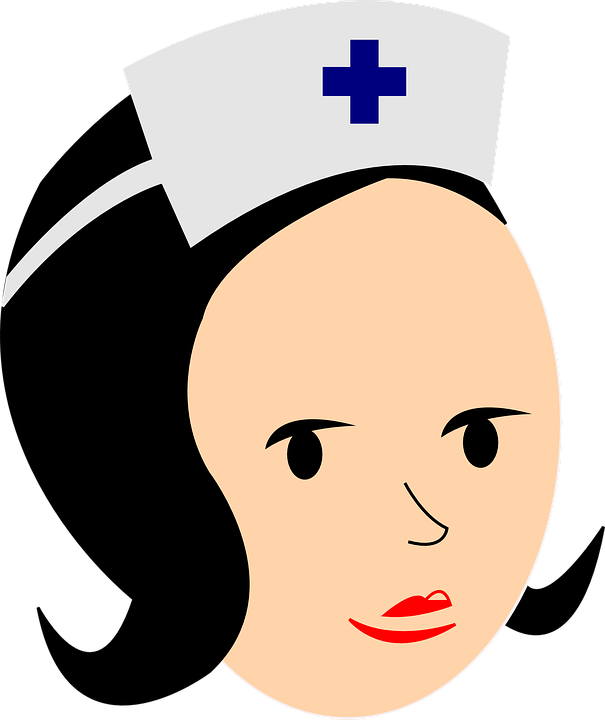 Nurse-black Clip Art - Nurse Clip Art (605x720)