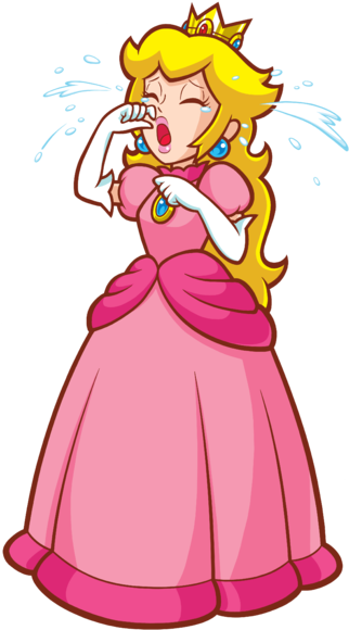 Pin Super Nurse Clip Art - Super Princess Peach Crying (344x599)
