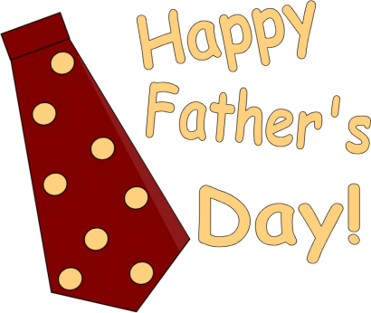 Happy Father ' S Day Tie Clipart - Happy Fathers Day Png (410x346)