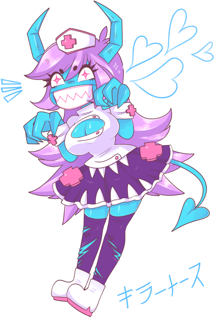 [comm] Demon Nurse Hitoni By Cuddle-beast - Cartoon (760x1050)