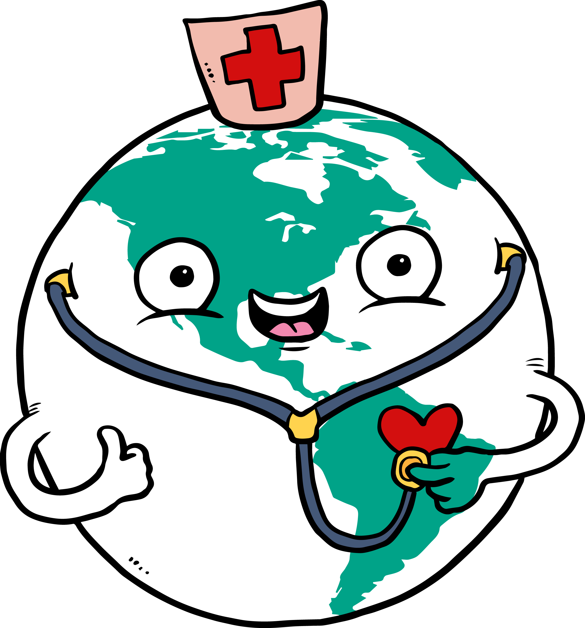 Nursing Stethoscope Physician Clip Art - Earth (2407x2586)