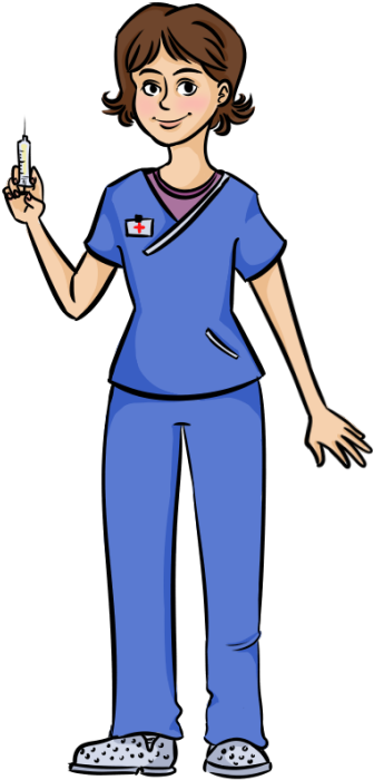 Super Quick Drawing I've Made Of A Female Nurse For - Cartoon (397x750)