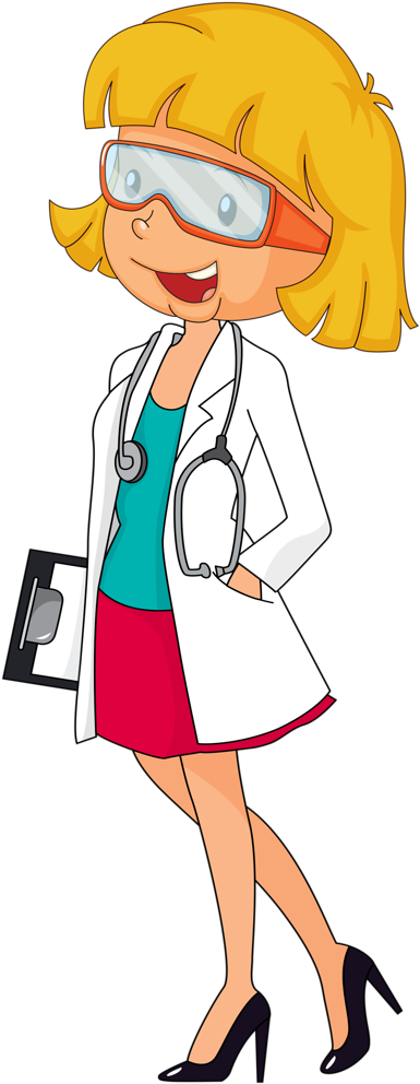 Clip Art - Doctor Animation Girl (431x1024)