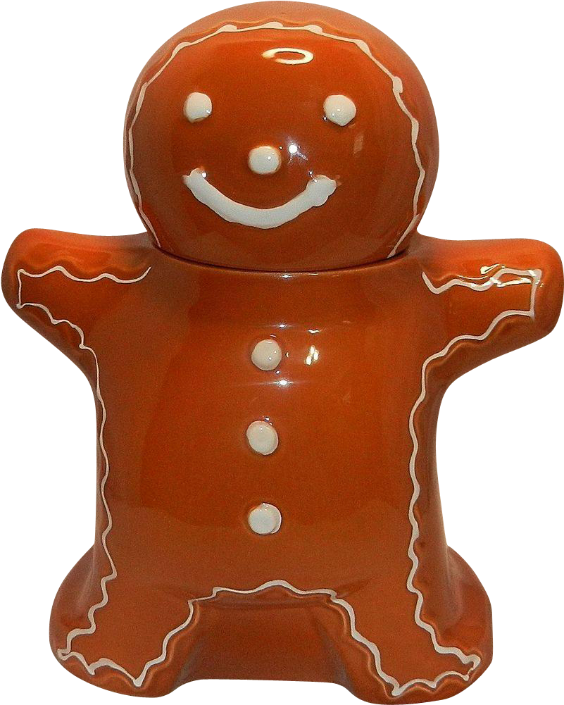 Vintage Hartstone Gingerbread Man Cookie Jar - Gingerbread (1000x1000)
