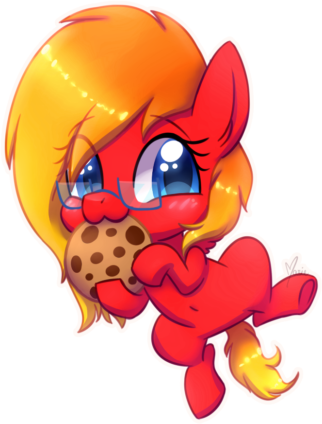 Ghostlymarie, Base, Chibi, Cookie, Cute, Eating, Female, - Filename (1000x1000)