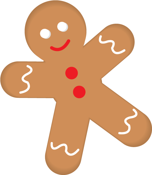 Gingerbread Man Png Download - Cartoon Gingerbread Man (540x582)