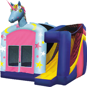 Cartoon Pony Bounce House & Slide Combo - Hello Kitty Bounce House (366x340)