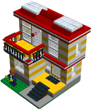 Lego Minifigures Vacation House Instructions Designed - Lego (500x375)