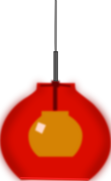 Free Vector Lamp In The Window Clip Art - Clip Art (366x597)