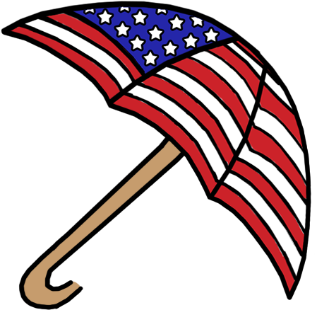 International Umbrella Adoption Shower Invitation - Flag Of The United States (1000x1000)