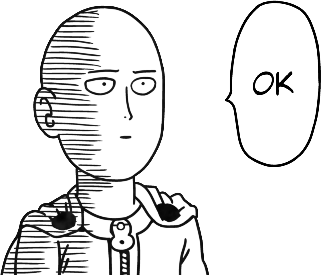 One Punch Man Clipart Figure - One Punch Man Saitama Manga (1280x960)