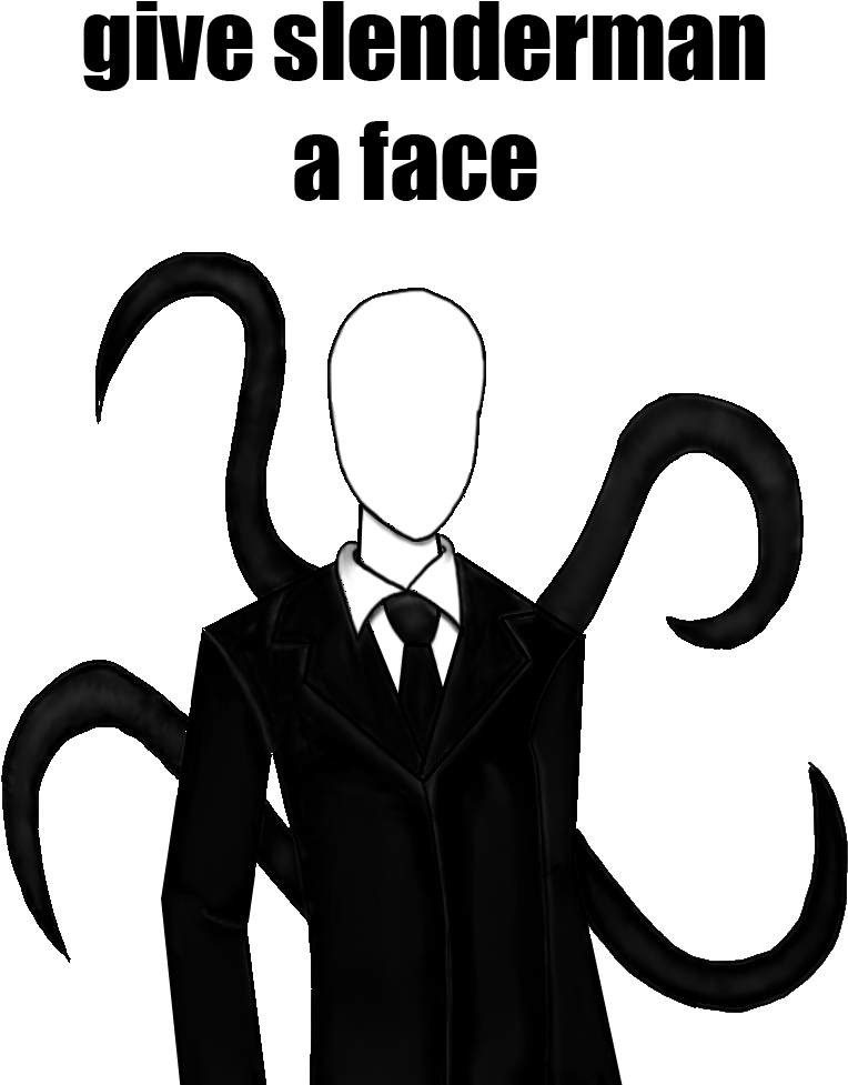 Slenderman Clipart Transparent - Give Slenderman A Face (794x1000)