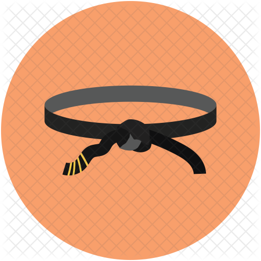Karate Belt Icon - Vector Del Cinturón De Artes Marciales (512x512)