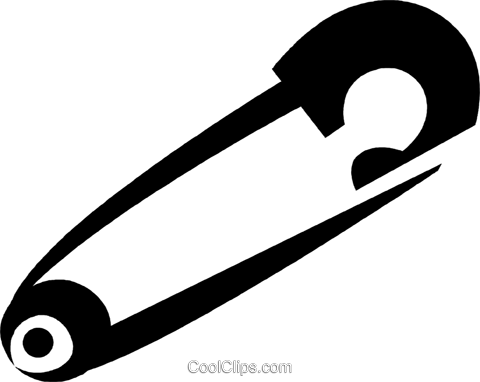 Safety Pin - Alfinete De Fralda Vetor (480x382)