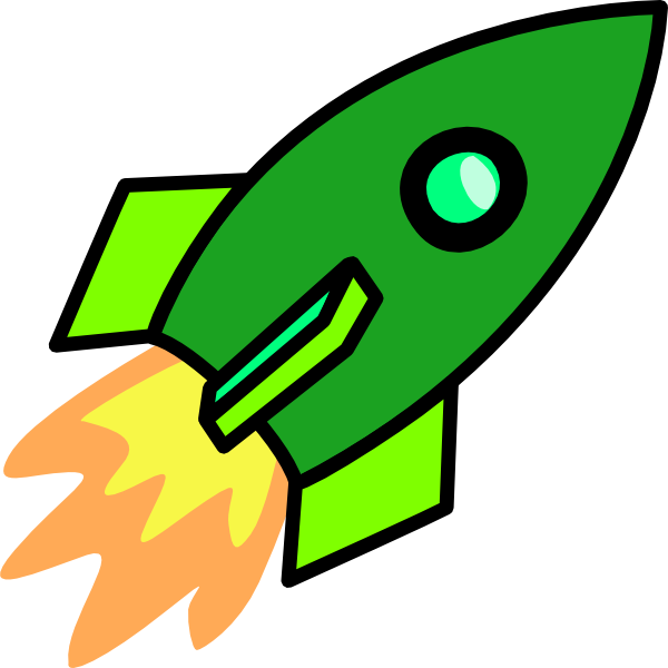 Green Rocket Clip Art - Rocket (600x600)