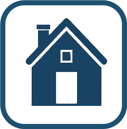 Icon With A Blue House - Home Logo Transparent Background (507x512)