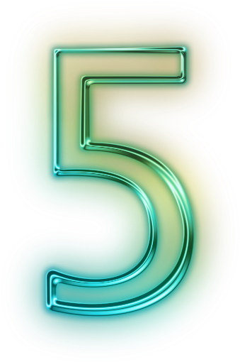 Vector Png Number 5 Image - Green Number 5 (512x512)