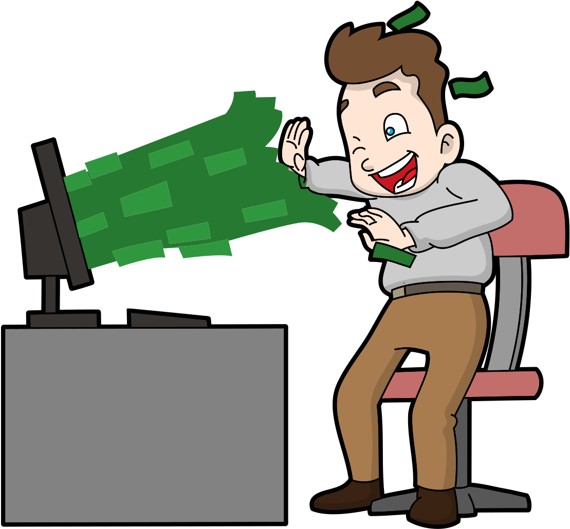 Cartoon Man Getting A Rush Of Cash Online - Wikimedia Commons (1207x1113)