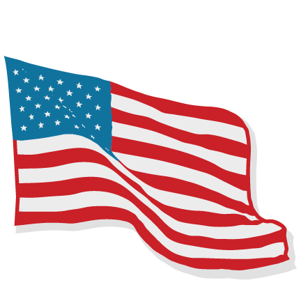 American Flag Svg Scrapbook Cut File Cute Clipart Files - Usa Cute Flag Png (432x432)