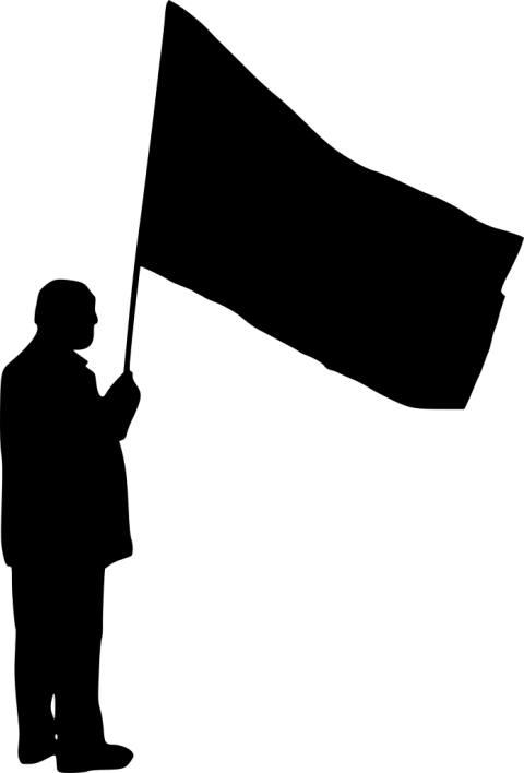 Free Png Person With Flag Silhouette Png Images Transparent - Flag Silhouette (480x708)