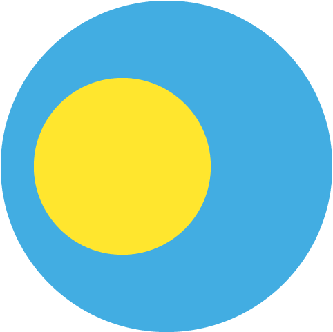 Palau Flag Vector Emoji Icon - Dragon Crest (512x512)