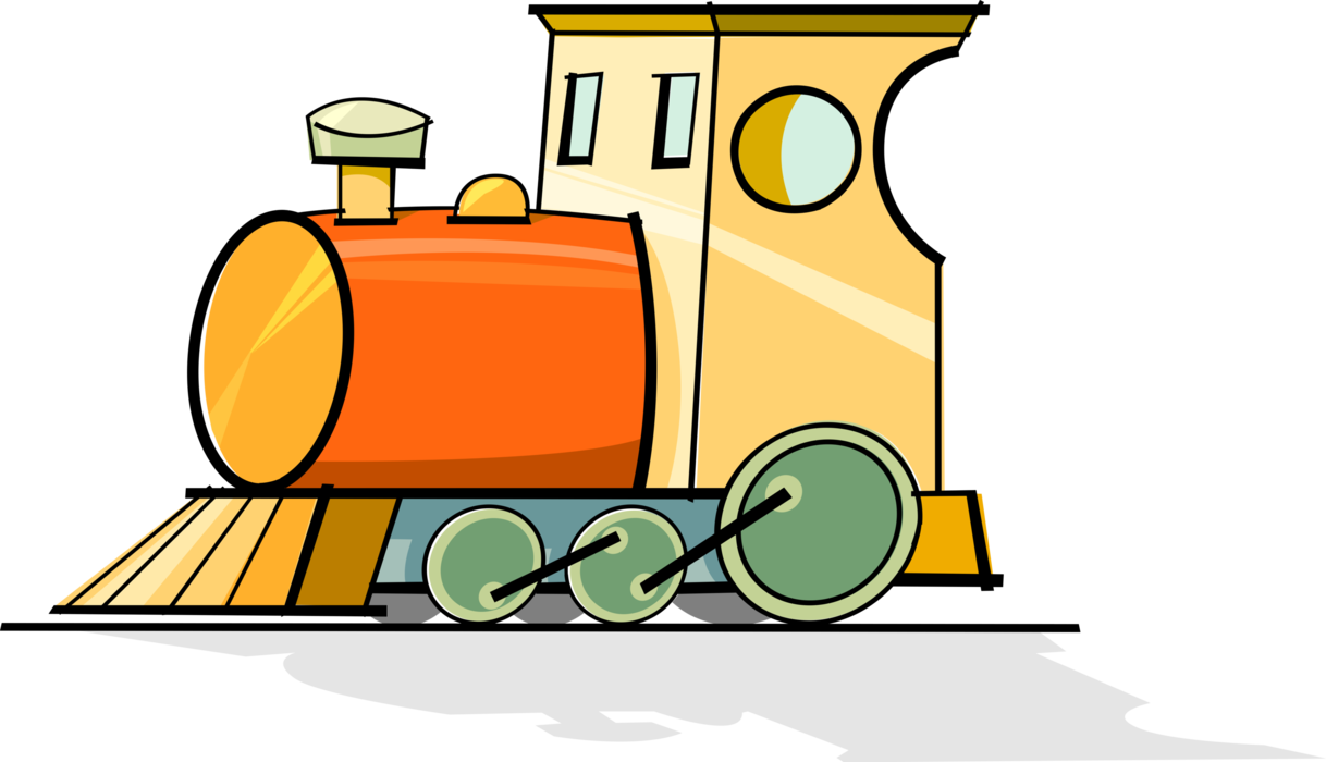 Vector Illustration Of Railroad Rail Transport Speeding - Vector Illustration Of Railroad Rail Transport Speeding (1218x700)