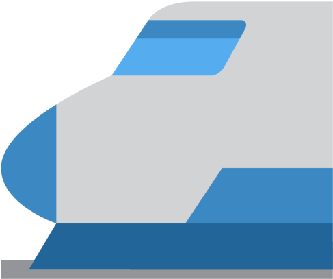 High, Speed, Train, With, Bullet, Nose, Railway, Engine, - Emoji Png High Speed Train (512x512)