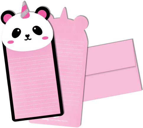 Picture Of Pandacorn Glitter Notecards - Construction Paper (550x550)