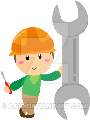 Service Man By Agiq - Cartoon (400x400)